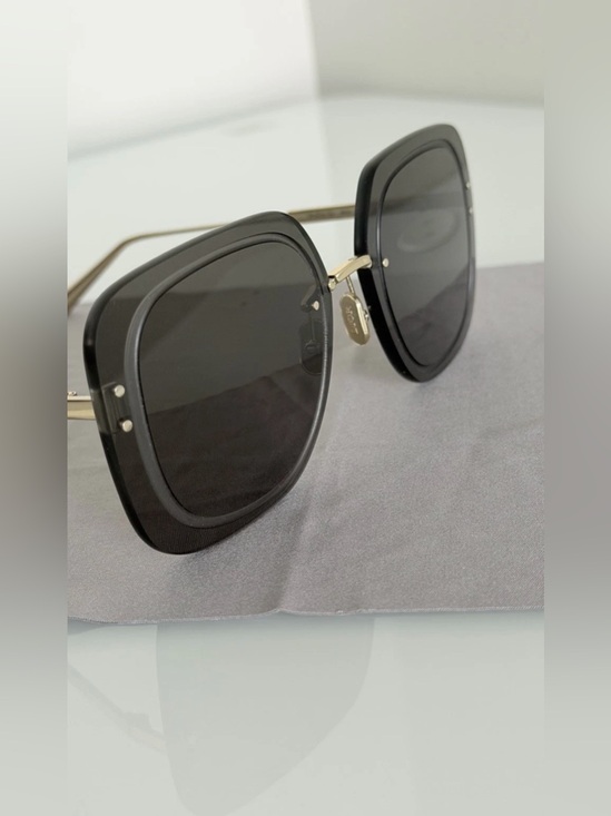 DIOR 65mm ULTRADIOR Square Smoke Lenses with Gold Hardware Sunglasses AUTHENTIC main image 12